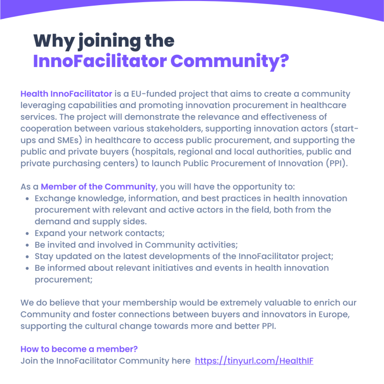 Why joining the Health InnoFacilitator community?